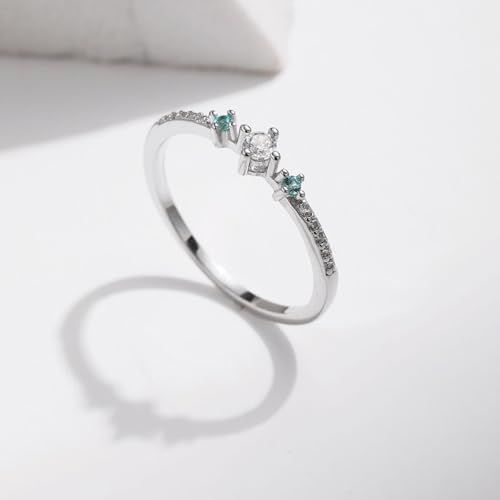 Anillo de plata con moissanita de 3 mm para lucir en cenas de gala 5