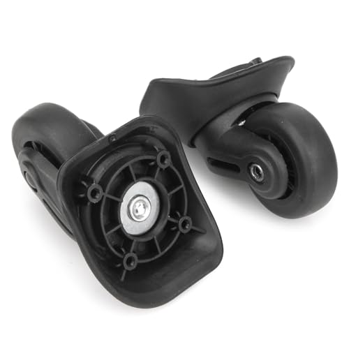 Domiella 2pcs Luggage Replacement Wheels, Suitcase Swivel Repair Caster Wheels, 360 Degree Rubber Suitcase Trolley Wheel Kit for Travel, A733