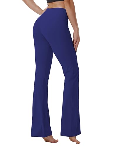 Image of BUBBLELIME 29 inch /31 inch /33 inch /35 inch /37 inch 3 Styles Women's High Waist Bootcut Yoga Pants Basic /Side Pockets Tummy Control Workout Flared