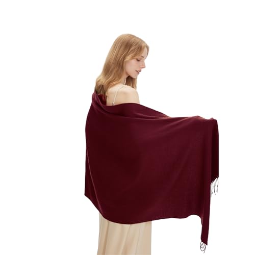 zero season Womens Pashmina Shawl Wrap Winter Scarf for Evening Dress Wedding Bridesmaid Gift Elegant Wraps and Shawls for Formal Events Burgundy