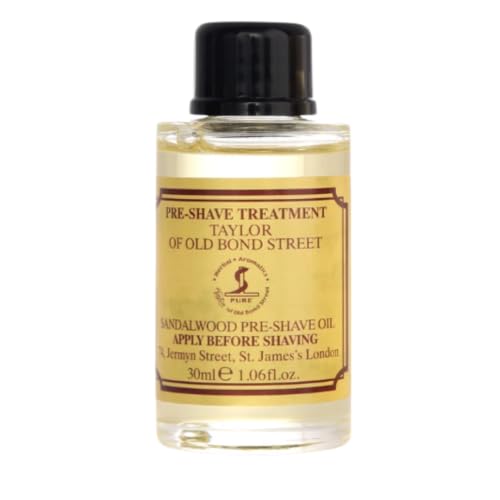 Taylor of Old Bond Street Sandalwood Pre Shave Oil for Men, 1 fl ...