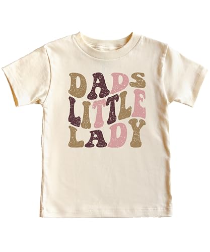 Olive Loves Apple Dad's Little Lady Shirt for Girls Retro Distressed Daddy's Girl Tee for Toddlers and Kids4