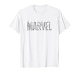 マーベルコミックス レトロ クラシック スーパーヒーロー 文字引用 ロゴフィル Tシャツ