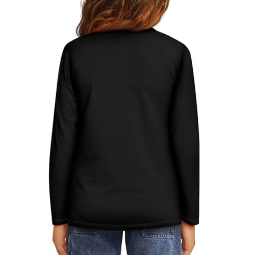 Image of Girls Basic Tee Shirts Outdoor Long Sleeve Shirt Winter Clothes Size 3-16 Top Fall Clothes Gift for Holiday