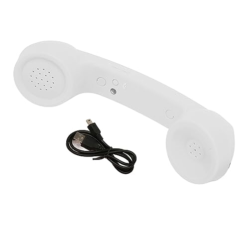 Trådlös Retro Telefonlur - Strålningssäker & Uppladdningsbar (Vit)