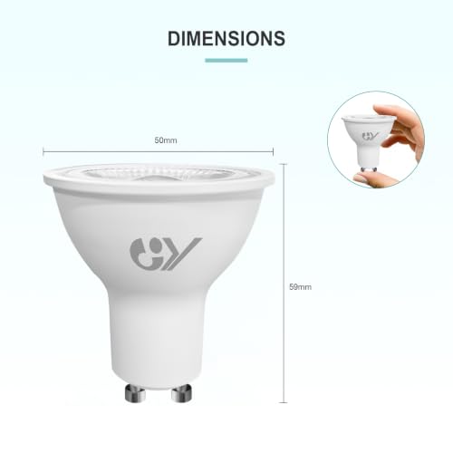 GY GU10 LED Neutralweiss Lampe 4.9W 790 Lumen 4000K Neutralweiß Glühbirnen,80W lampe ersetzt,Abstrahlwinkel 120° Leuchtmittel… – Ansicht 3