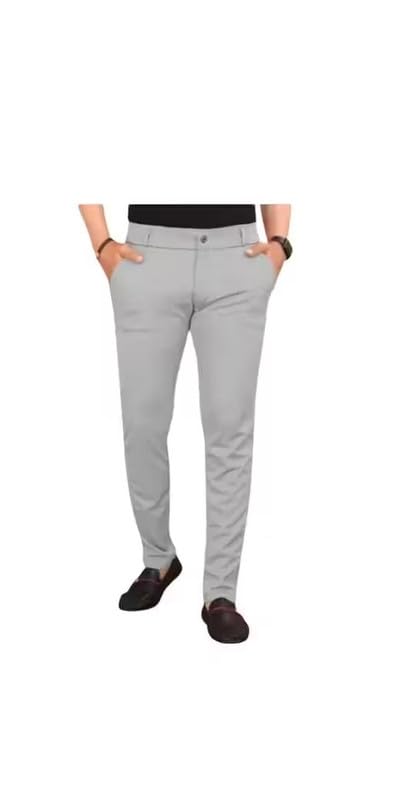 Rangriti for Menâ€™s Solid_ Color Pants | Regular Fit Multipurpose Trousers in neutral