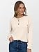 ANRABESS Womens Long Sleeve Henley Shirts Button Down Tunic Tops Fall Lightweight Sweaters Business Casual Blouses 2025 Beige Large