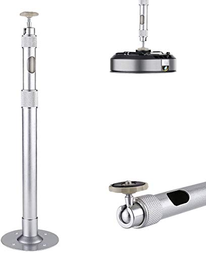 Image of 32 Inch Long Aluminum Silver Security CCTV Camera Bracket Projector Ceiling Wall Mount Hang Ceiling Mount Flexible Indoor Outdoor Bracket Upto 18 Inch Extendable Tilt