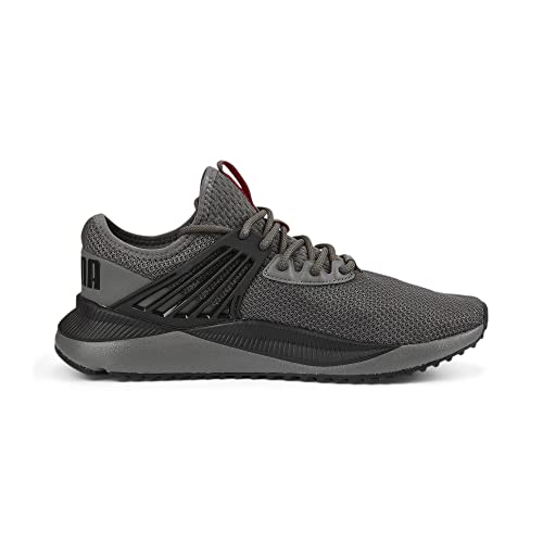 Image of PUMA mens Pacer Future Sneaker, Castlerock-black-high Risk Red, 9 US