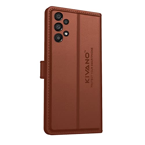 Image of KIVANO Compatible with Samsung Galaxy A33 5G Flip Cover | Leather Finish | Inside Pockets & Inbuilt Stand | Shockproof Wallet Style Magnetic Closure Back Cover Case