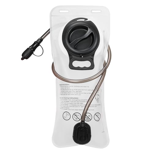 Outplea 2L Water Bladder, Large Open Hydration Bladder for Hiking Backpack, Leakproof Water Storage Bladder, Water Bag Hydration Pack for Camping Cycling Running, White