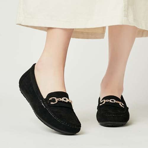 Image of Women's Business Loafers Work Casual Flats Shoes Lightweight Penny PU Leather Slip On Walking Shoes