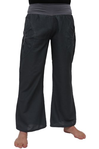 ufash Pantalones de Yoga de algodón, Ropa Deportiva para Hombres, con Cinturilla elástica, S/M, Gris Cover