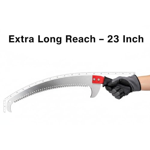 Image of Veltrix Pruning Gardening Saw | Sharp Blade Hand Saw for Tree, Branch & Wood Cutting | Lightweight, Durable Tool for Camping & Outdoor Use (Double Hook 23inch)