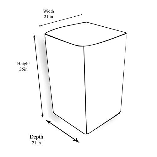 Image of Waterproof & Dust-Proof PVC Full Closure Washing Machine Cover For LG-6.5KG-T655KSFYZ Top Load Fully-Automatic Washing Machine (Grey Flower)