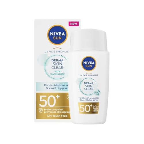 NIVEA SUN Derma Blemish Control Sonnencreme mit Niacinamid SPF50+, 40ml