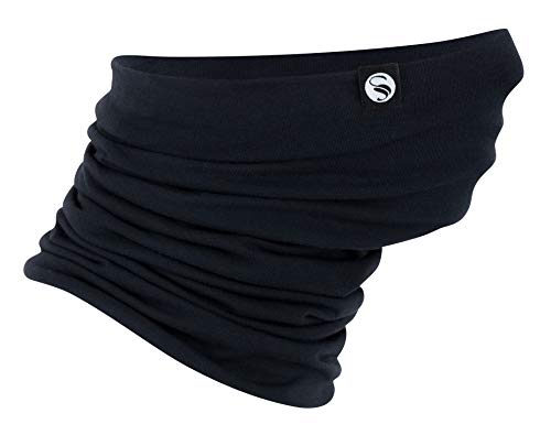 STARK SOUL Multifunktionstuch – Neckwarmer „Solid Cotton“ Marine-Blau