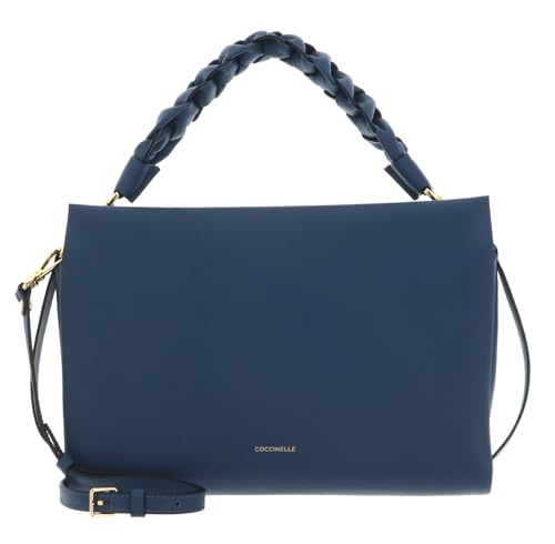 Sac à main Coccinelle cuir bleu Boheme Grana Double sac épaule bandoulière