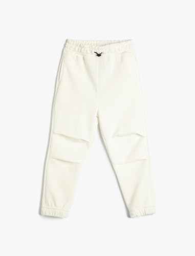Pantalones de chándal niños de Koton con cordón ajustable en color ecru
