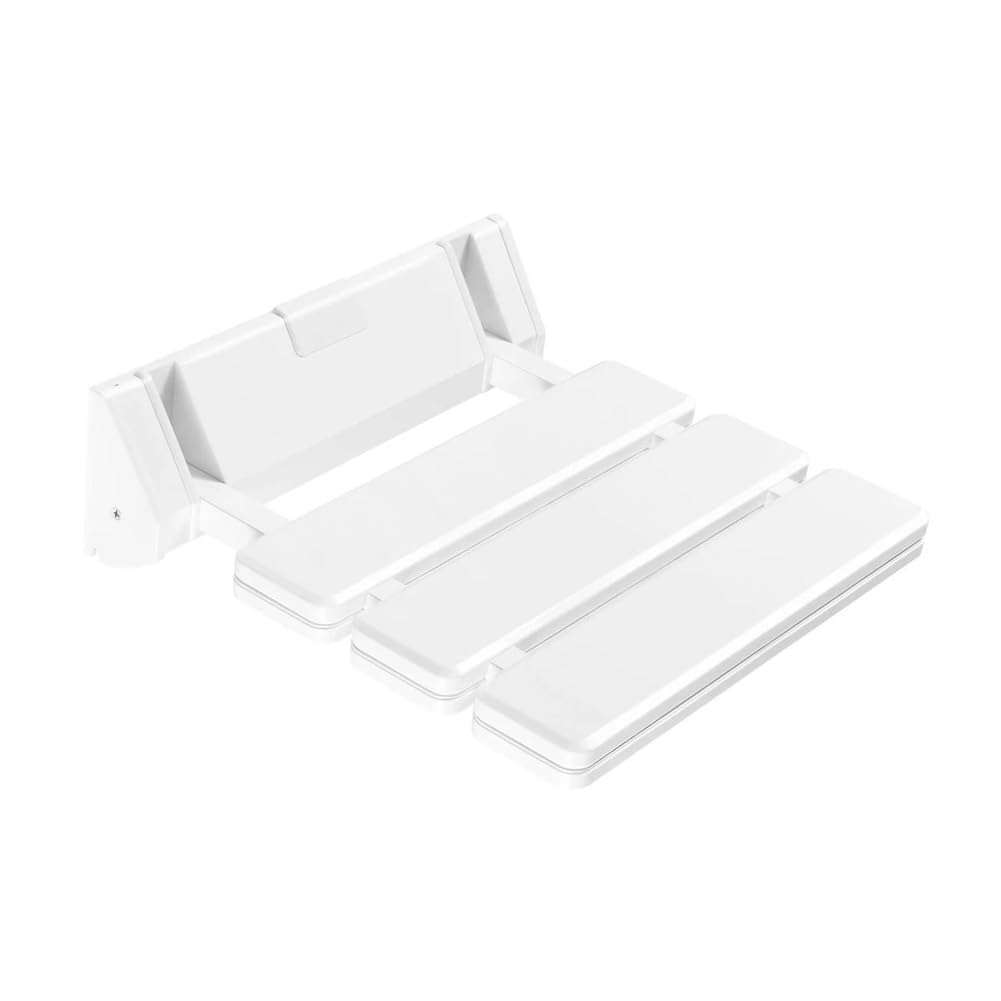 BATH GURU ABS Wall Mounted Bath Shower Chair Seat for Bathroom Foldable Shower Seat Bench with 130 Kg. Load Capacity Textured (ABS & Aluminium) Pack of 1 White-image-41