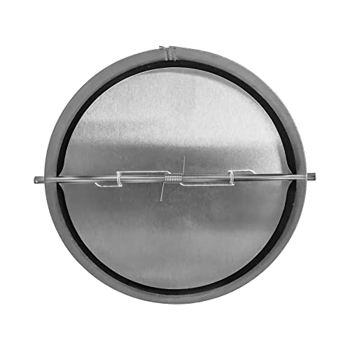 Repa Market 4 Inch Backdraft Damper – Galvanized Steel Draft Blocker/One-Way Airflow Vent Stopper/HVAC Exhaust Dryer Duct Connector – Inline Spring-Loaded Backflow Preventer for Secure Ventilation