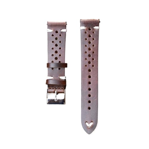 [�R�E����] MENKEG ���U�[���v�X�g���b�v 18mm 19mm 20mm 22mm �u���X���b�g ���E�����v�o���h �����Y�r(Brown white,20mm)