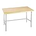 Advance Tabco TH2G-304 Wood Top Work Table with Galvanized Base - 30" x 48"