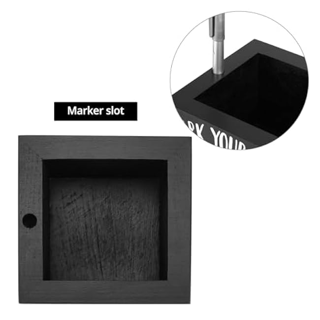 QWORK Disposable Cup Holder with Marker Slot - Solid Wood, Wooden Party Cup Holder, Drink Caddy Dispenser Organizer Drink Up Cup Holder for Kitchen, Parties, Bathrooms, Housewarming Party Decor