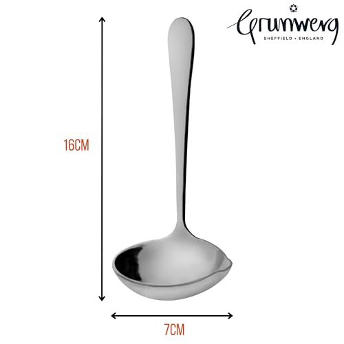 Grunwerg Windsor Carded 16cm Gravy Ladle GLWDR/C, 18/0 Stainless Steel, Black - Image 4