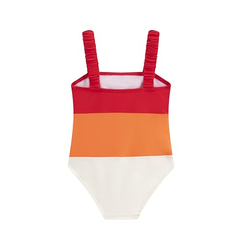 LIZENS Girls One Piece Swimwear Color Block 2-12Years Beach Bathing Swimsuit for Kids2