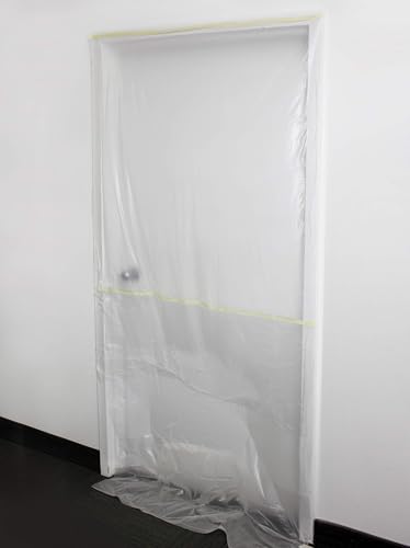 Image of VViViD Chemical Grade Heavy-Duty Self-Adhesive Tape and Drape Masking Film Plastic Drop Cloth (12 Pack (22 inch x 108ft))