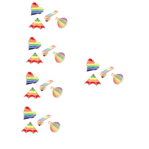 Broche arc-en-ciel pour col de veste et customisation de vêtements