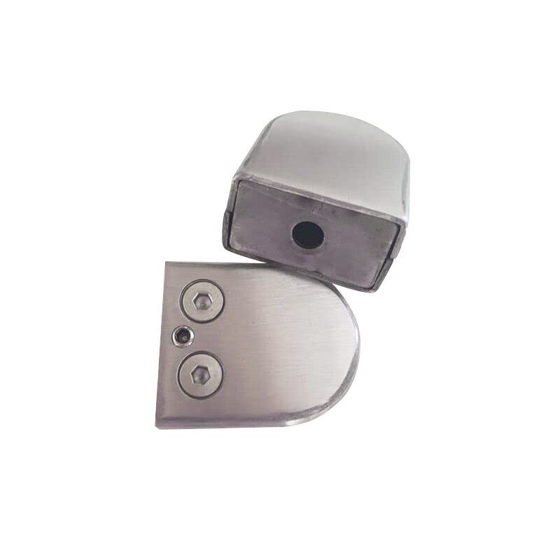 Soporte para cristal de acero inoxidable pulido, para diferentes materiales de vidrio con un grosor de 5/16-2/5 pulgadas, plateado, 20 unidades