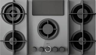 Elica PRF0196343, Piano cottura a gas con cappa aspirante integrata NIKOLATESLA FLAME EVO GR/A/88, Grey