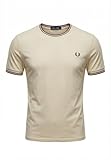 Fred Perry Twin Tipped T-Shirt, Camiseta para hombre, crudo Oxblood Green, L