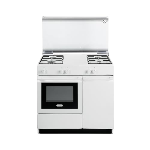 SGW854NM Cuisinière à gaz avec four 4 brûleurs Blanc...