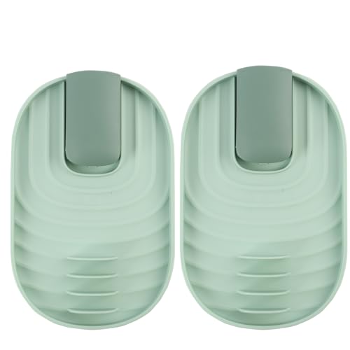 LifgWas 2pcs Support pour Couvercle Casserole et Ustensiles de Cuisine en Vert - Range Cuillères et Couvercles, Protection contre les Éclaboussures pour Plan de Travail, Repose Cuillèe Cuisine