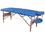 GiMa 44001 Massageliege aus Holz A 2 Abschnitte, blau