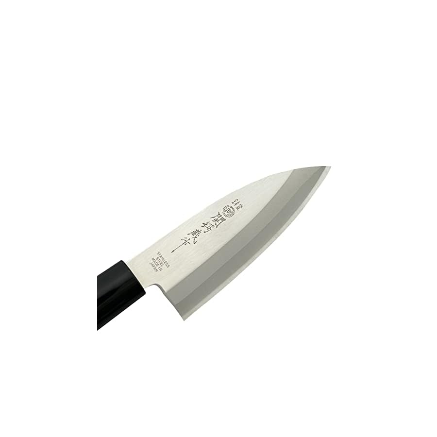 KAKUSEE-Seki-Tsubazo-Small-Deba-Knife-39-inch-Blade-and-Japanese-Painting-Cloth-Set-Japanese-Chef-Knife-for-Fish-and-Meat-Stainless-Steel-Blade-Genuine-Wooden-Handle KAKUSEE Seki Tsubazo Small Deba Knife 3.9-inch Blade and Japanese Painting Cloth Set, Japanese Chef Knife for Fish and Meat, Stainless Steel Blade & Genuine Wooden Handle
