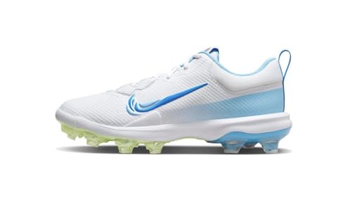 Nike Force Trout 9 Pro MCS FQ7726-104 White/Aquarius Blue/Barely Volt/Photo Blue Men's Baseball Cleats 10 US