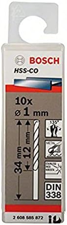 Bosch 2608585846 Professional HSS-Co Metal Drill Bit (stainless steel, 4 x 43 x 75 mm, accessory drill driver) , Gold