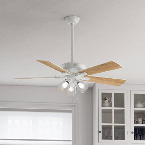 Hunter Fan Company 52-Inch Crestfield Ceiling Fan with LED Light Kit in Fresh White