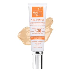 Suntegrity Tinted 5 in 1 Mineral Sunscreen for Face (SPF 30-2 oz) – Light | BB Cream Moisturizer with Physical UVA/UVB Broad Spectrum Protection | Safe for Sensitive Skin
