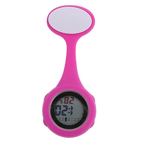 ledmomo ナーステーブル pocket watch デジタル 時計フォブ 看護師フォブ時計 を見る ピン 取り外し可能なナースウォッチ ぶら下げナースウォッチ プラスチック Rosy