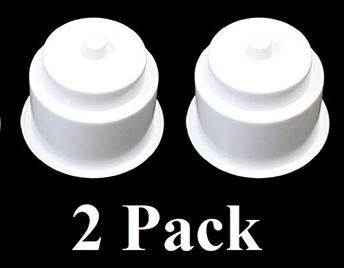 Portavasos plástico blanco universal 3 5/8 pulgadas con orificio de drenaje miniatura 2