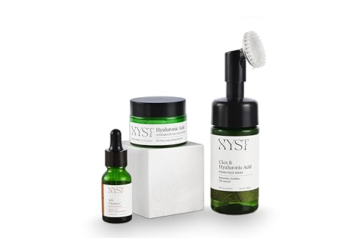 Image of XYST Glow Facial Skincare Kit Pack of 3 | 10% Vitamin C & Hyaluronic Acid | Reduces Tanning & Pigmentation | Brightens & Adds Radiance | All skin type