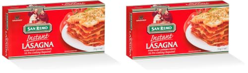 Image of San Remo Instant Lasagna Pasta 250g| Quick Cooking | Vegetarian | No Preservatives | Classic Pasta Sheets (Pack of 2)