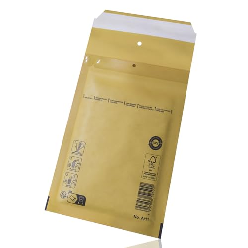 Switory 25stk Luftpolsterumschläge Polsterumschlag Versandtaschen A1(120 x 175 mm) 11/A Braun Luftpolstertaschen geeignet für DIN A6 Versandverpackung mit Selbstklebeverschluss