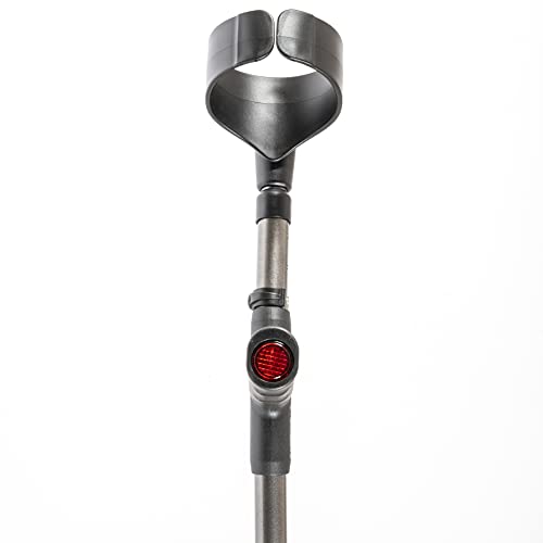 Image of Ossenberg Closed Cuff Ergo Soft-Grip Forearm Crutches Pair (Metallic Grey)